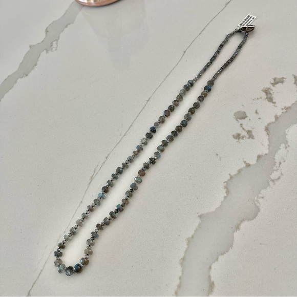 One of a kind labradorite faceted beaded necklace. - Picture 7 of 7
